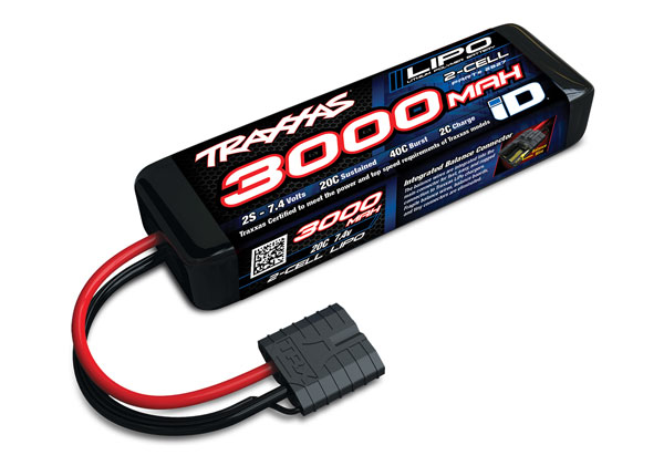 Traxxas Power Cell LiPo Accu 3000mAh 7.4 Volt 2S 20C iD connector