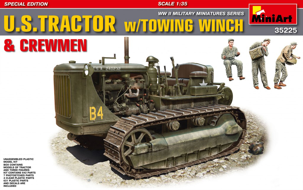 MiniArt U.S. Tractor w/Towing Winch & Crewmen 1/35