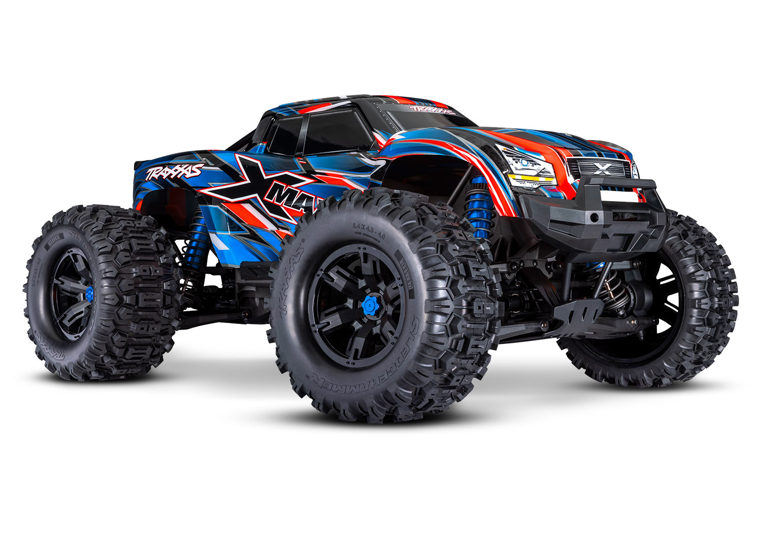 Traxxas X-Maxx 4WD 8S Belted Brushless Monster Truck RTR TSM 30+ Volts 1/5 Blue