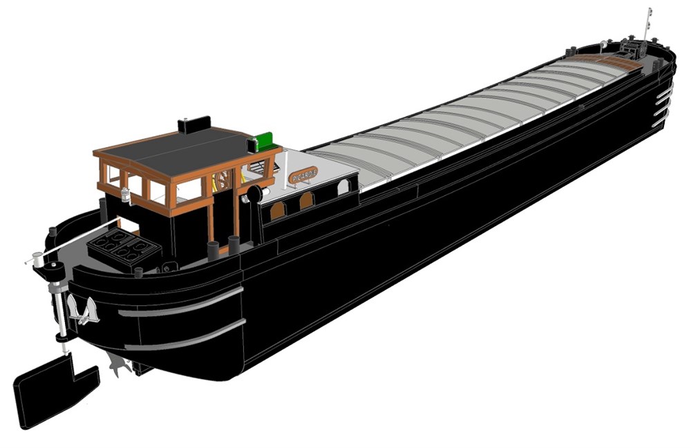 New Cap Maquettes Peniche Picardie Barge 1/40