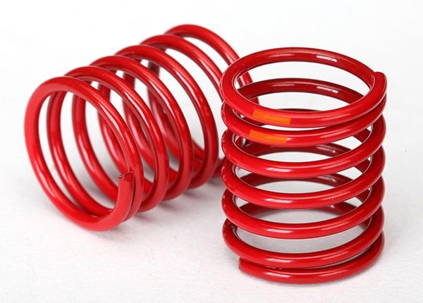 Traxxas Spring shock (red) (3.325 rate orange stripe) (2)