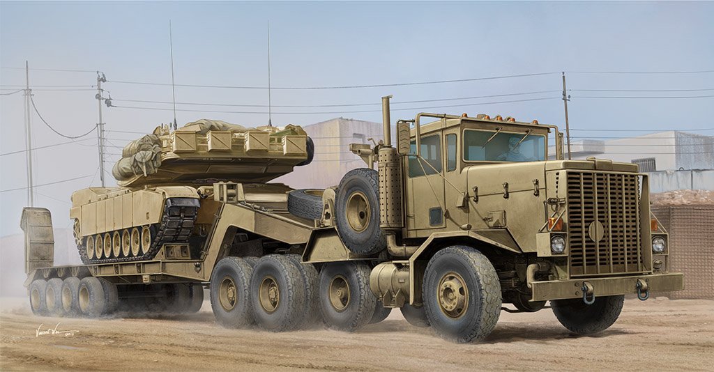 HobbyBoss M911 C-HET w/m747 Heavy Equipment Semi-Trailer 1/35