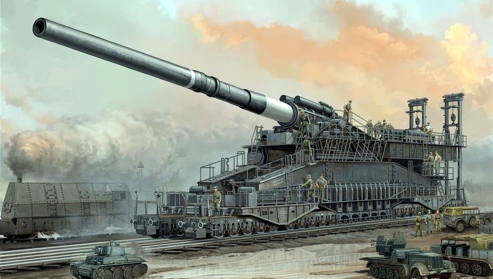 HobbyBoss German 80cm K(E) Railway Gun Dora 1/72
