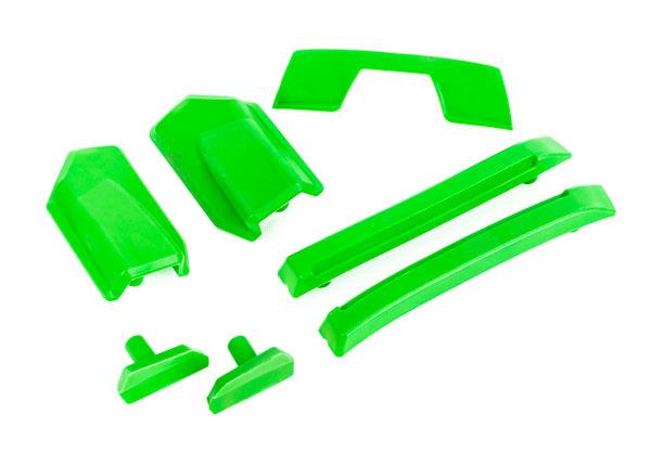 Traxxas Body reinforcement set green/ skid pads (roof) (fits #9511 body)