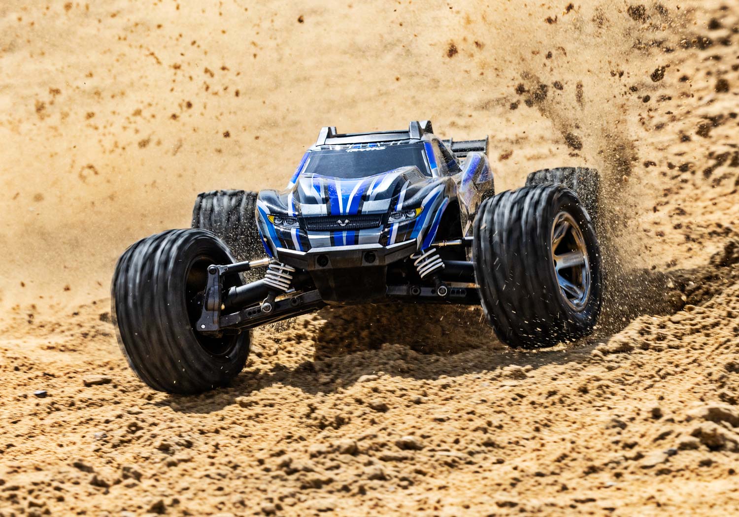 Traxxas Rustler 4X4 VXL HD TQi TSM 1/10 Scale High-Performance Brushless Stadium Truck Blue