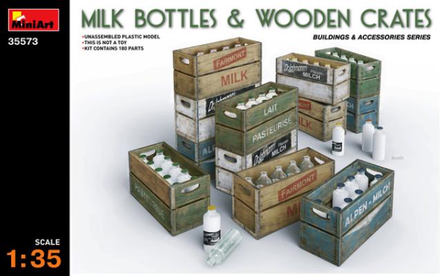MiniArt Milk Bottels & Wooden Crates 1/35