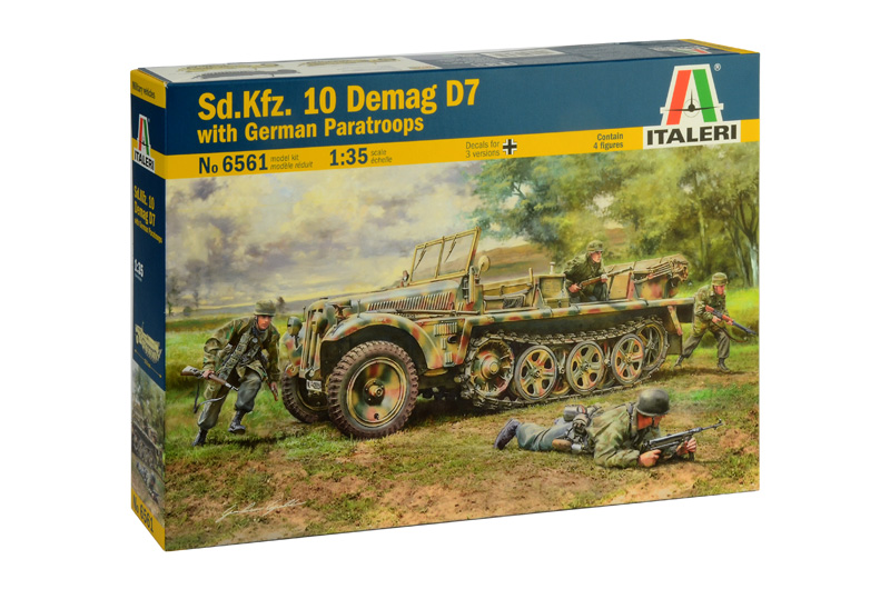 Italeri Sd.Kfz. 10 DEMAG D7 with German Paratroops 1/35