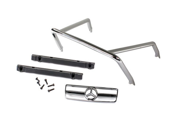 Traxxas Grille, Mercedes-Benz® G 63®/ roll bar/ roll bar mounts, left & right/ 2.6x8 BCS (self-tapping) (2)/ 2.5x10 CS (4) (fits #8825 body)