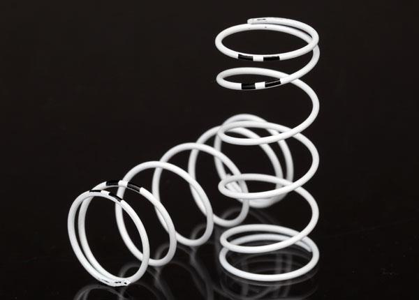 Traxxas Spring, shock, white (GTR long) (0.767 rate black) (1 pair)