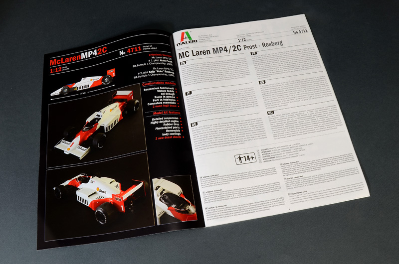 Italeri McLaren MP4/2C Prost-Rosberg 1/12