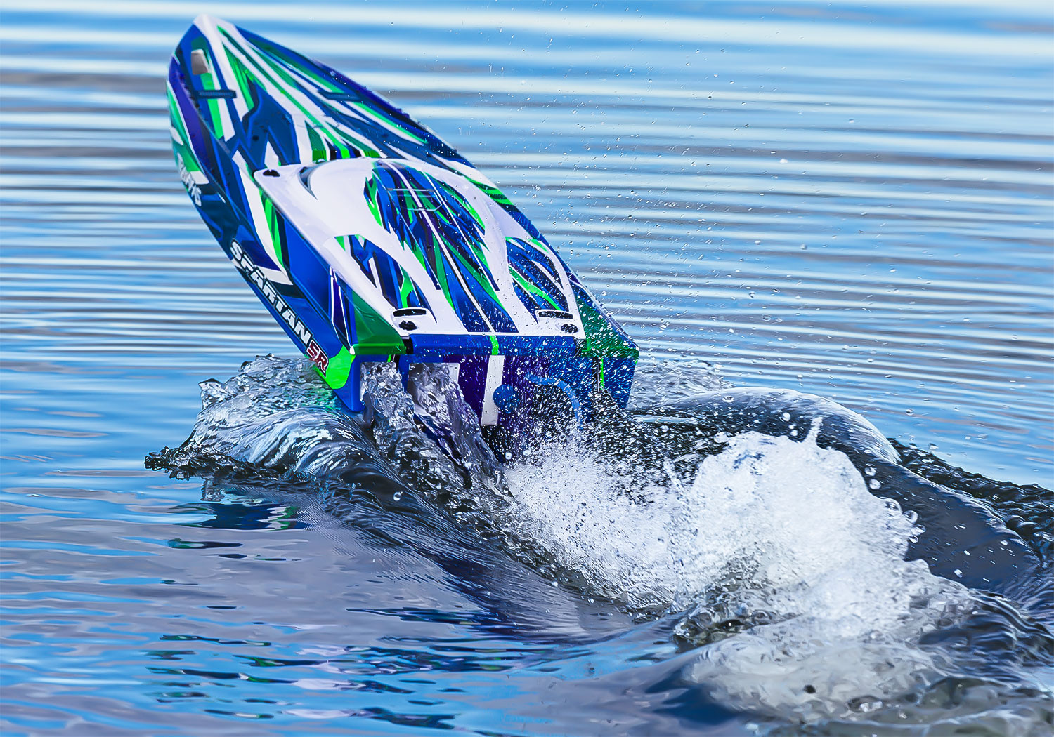 Traxxas Spartan SR36 Brushless Race Boat TQi TSM GREEN