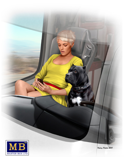 Master Box Joni (lookout) Johnson & Her Dog Maxx 1/24