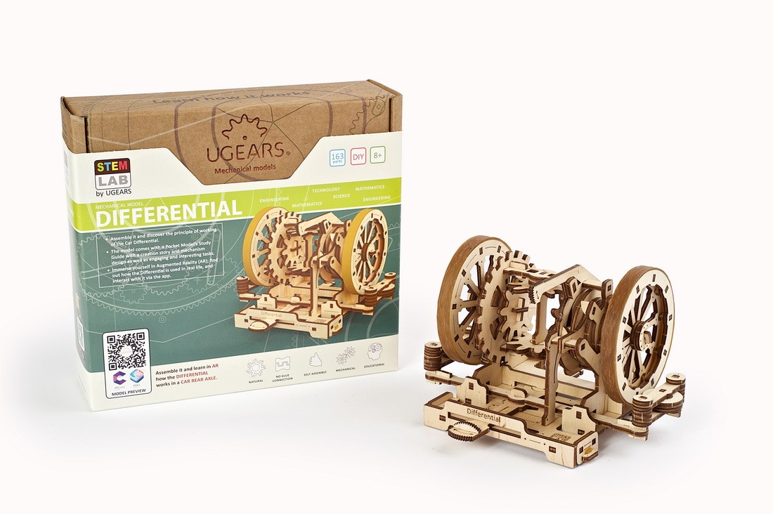U-Gears Stem Lab Differential mechanisch houten bouwpakket
