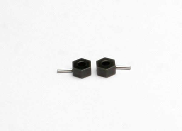Traxxas Hex Wheel Hubs (Tall Offset, 14x7.5mm) (2)/ Axle Pins (2.5x12mm) (2)