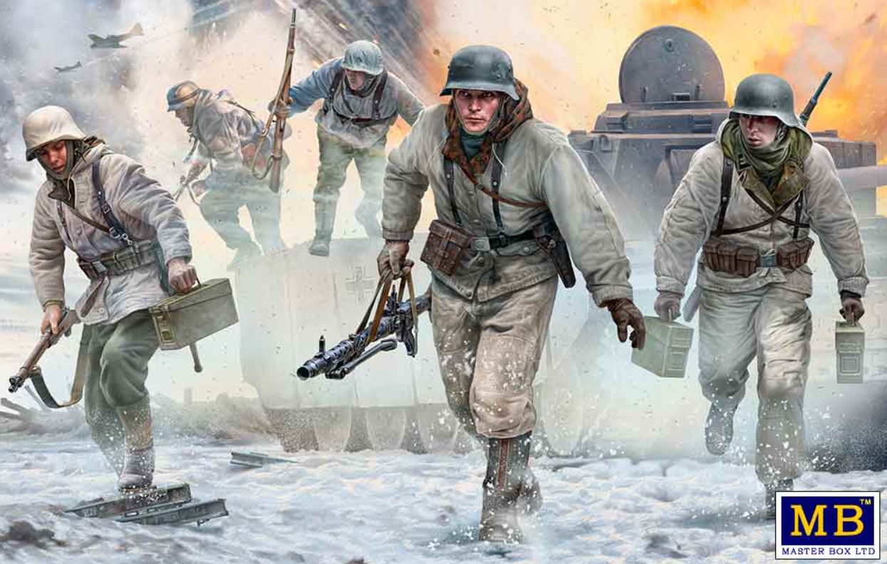 Master Box LTD German Machinegun Team Autumn-winter 1944 WWII era 1/35