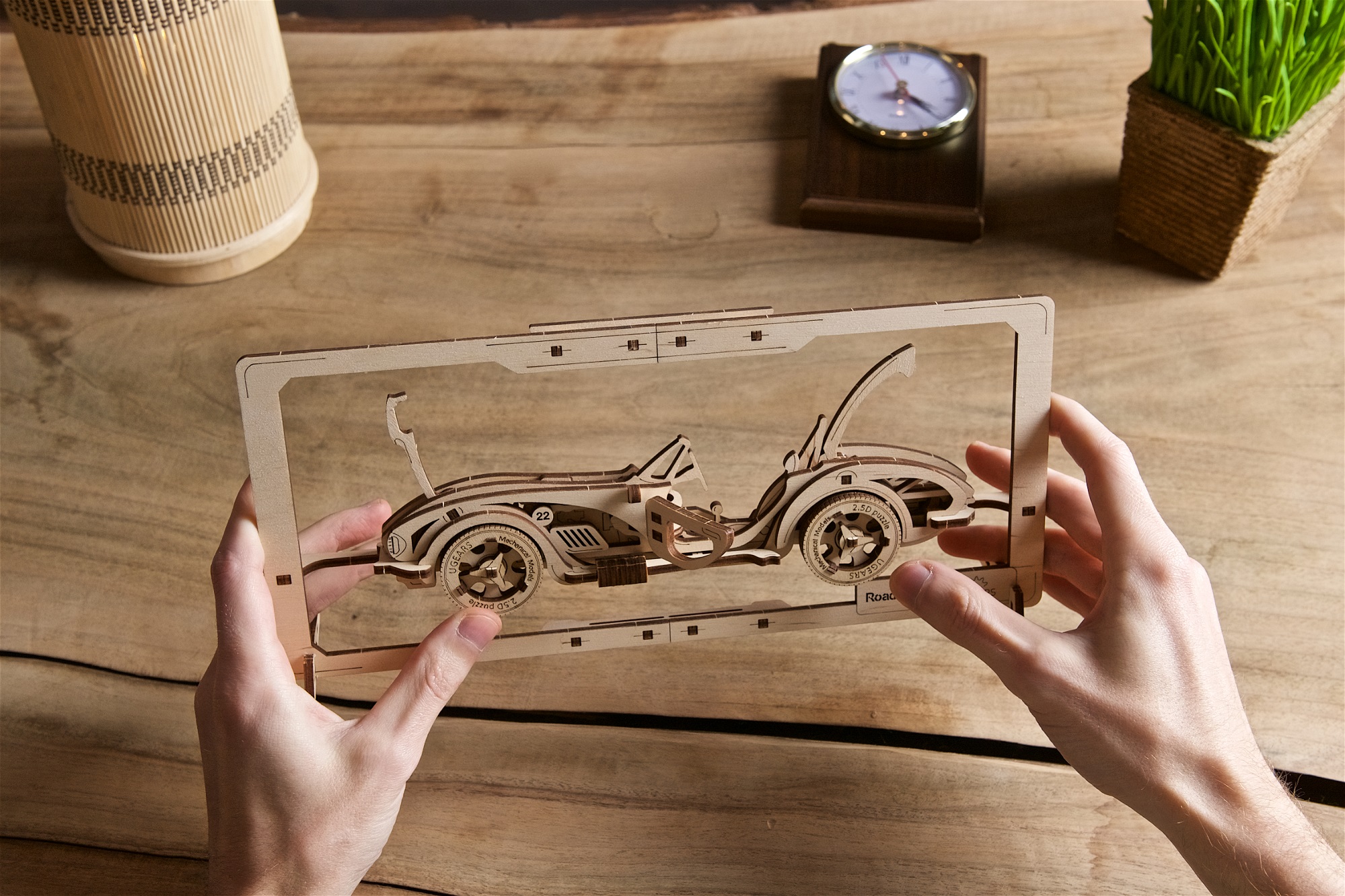 U-Gears 2.5D Puzzle Roadster MK3 mechanisch houten bouwpakket