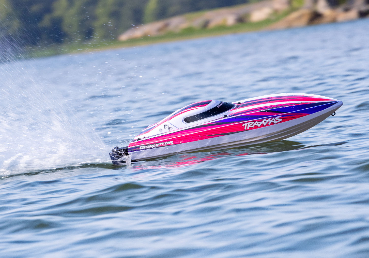 Traxxas Disruptor 4S 40+ MPH High-Performance Boat Pink