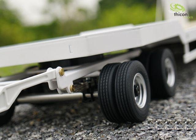 Thicon Low Loader Trailer 5 Axle Stainless Steel RTR 1/14