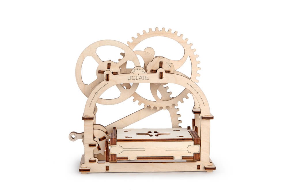 U-Gears Visitekaartjes Houder / Mechanische Etui houten bouwpakket