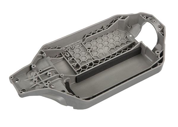 Traxxas Chassis (162mm long battery compartment) (fits flat style battery packs) (use only with #7430R front bulkhead & #6726X battery hold-down)