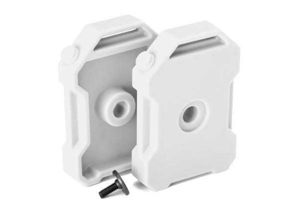 Traxxas Fuel canisters (White) (2)/ 3X8 FCS (1)