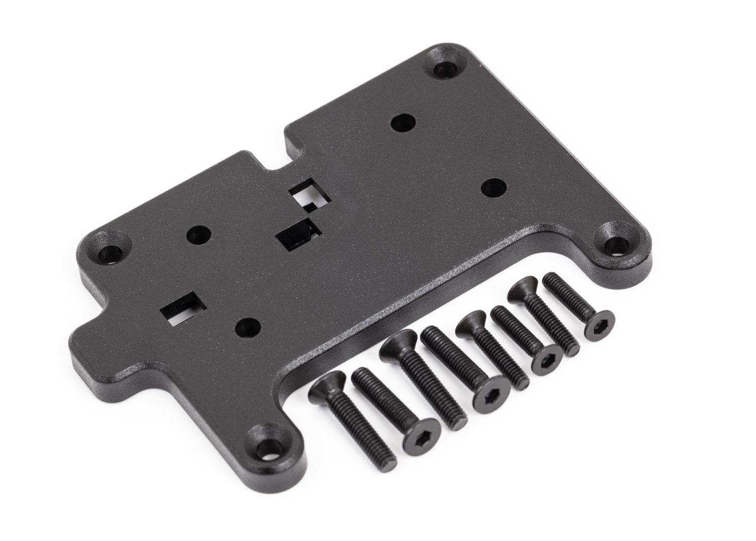 Traxxas Mounting plate winch/ 3x15mm CCS (4)/ 2.5x12mm CCS (4) (fits TRX-6 Ultimate RC Hauler)