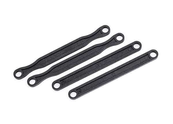 Traxxas Camber link set (plastic/ non-adjustable) (front & rear) (black)