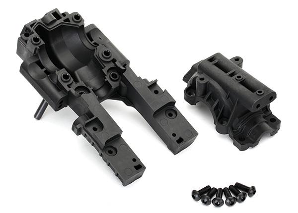Traxxas Bulkhead front (upper and lower)/ 4x12mm BCS (6) (requires #8622 chassis)