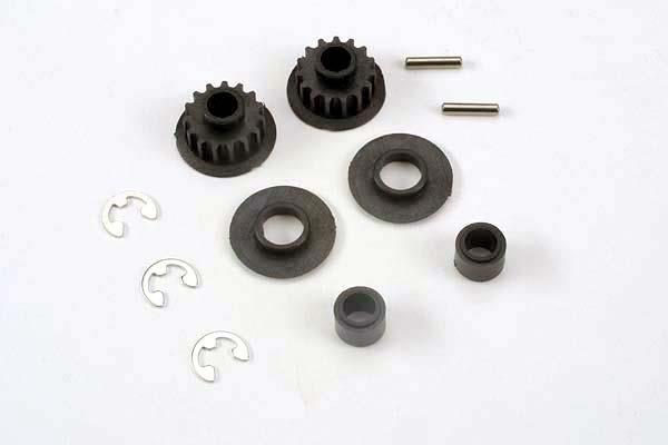 Traxxas Pulley 15-groove (2)/ axle pins (2)/ top shaft spacers (2)