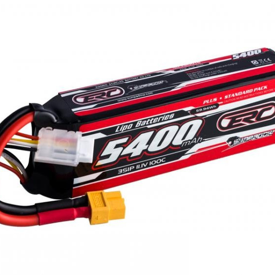 Sunpadow ERC Plus LiPo accu 11.1 Volt 5400 mAh 100C XT60/XH