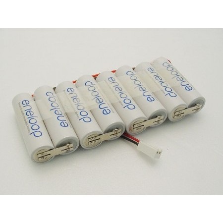Panasonic Eneloop AA Zenderaccu 9,6 Volt 2000mAh NiMH met Futaba connector
