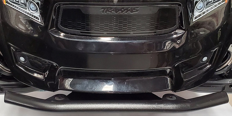 RPM Front Bumper and Skidplate Black for Traxxas Sledge