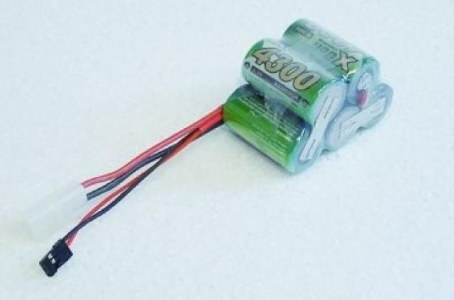 Xcell 6.0 Volt 4300mAh MiMH Ontvangeraccu met JR / Tamiya connector voor 1/5 en 1/6 R/C Cars