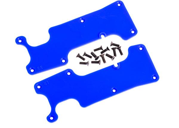 Traxxas Suspension arm covers blue rear (left and right)/ 2.5x8 CCS (12)