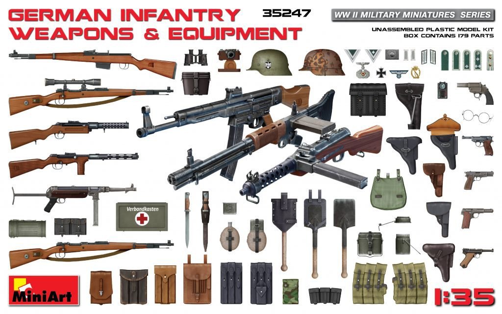 MiniArt German Infantry Weapons & Equipment WWII 1/35