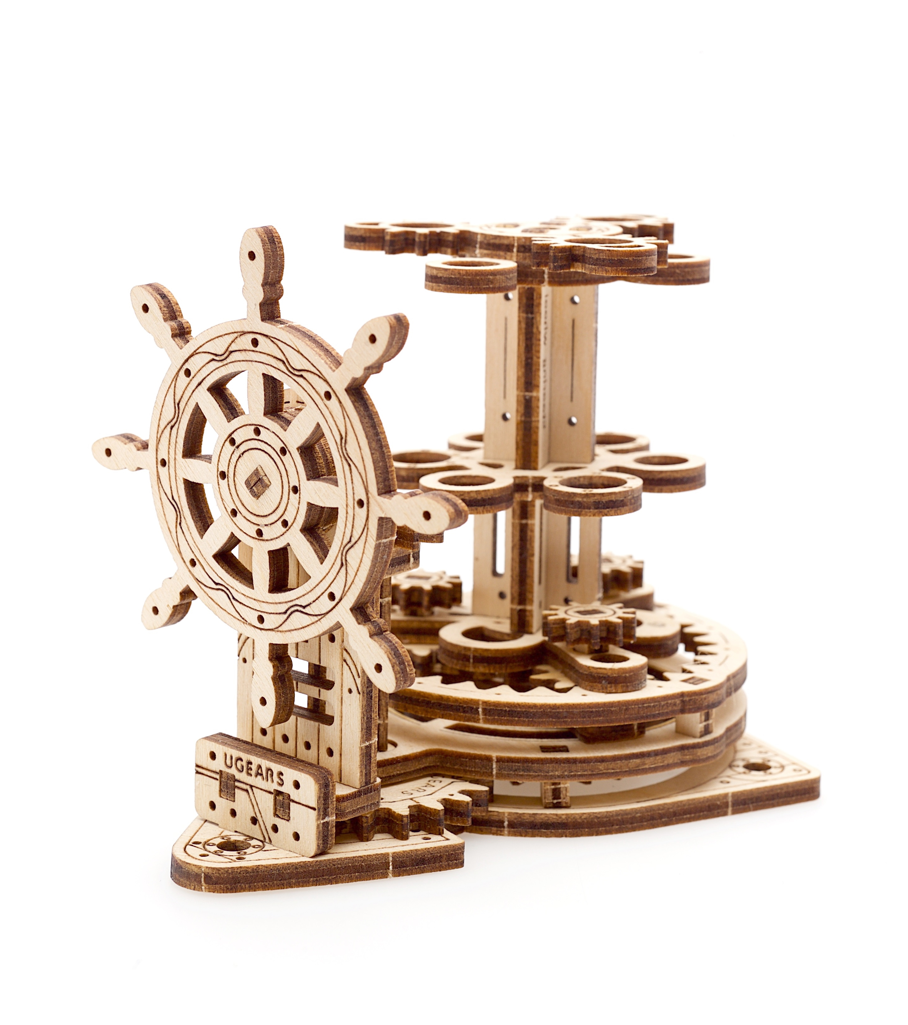 U-Gears Wheel Organizer / Penhouder Kapitein mechanisch houten bouwpakket