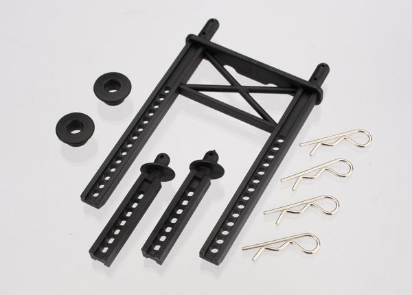Traxxas Body mount, rear/ body mount posts, front (2)/body washer, rear (2)