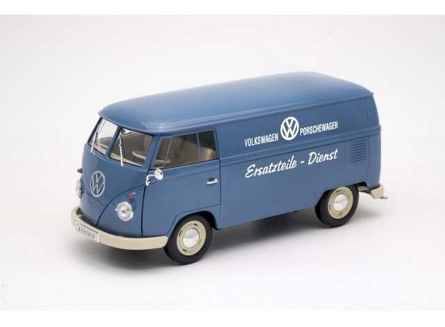 Welly 1963 Volkswagen T1 Bus Ersatzteile-Dienst 1/18 Blauw