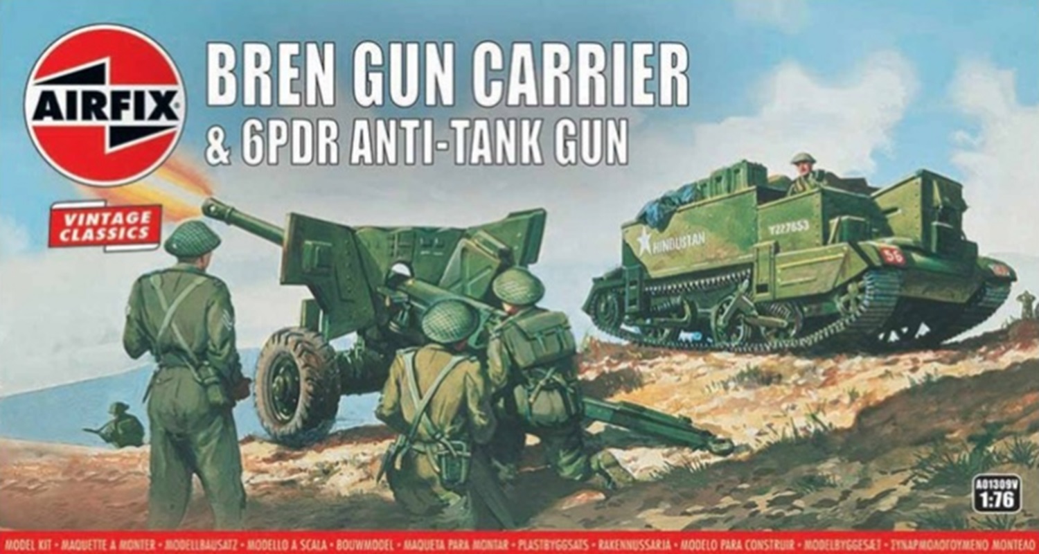 AirFix Bren Gun Carrier and 6PDR Anti-Tank Gun 1/76