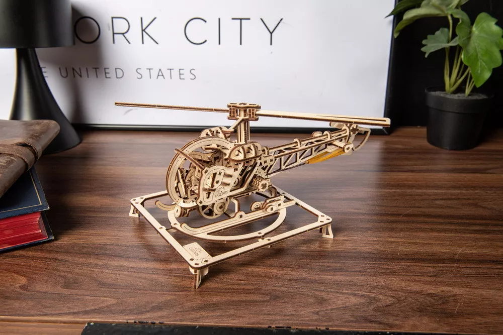 U-Gears  SMART Mini Helikopter mechanisch houten bouwpakket