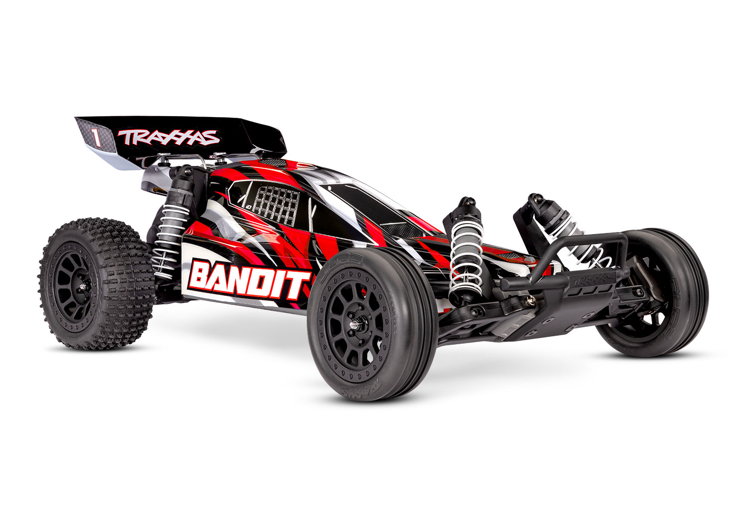 Traxxas Bandit TQ 2.4GHz met Accu & USB-C Lader RTR 2WD HD Extreme Sports Buggy 1/10 Red X