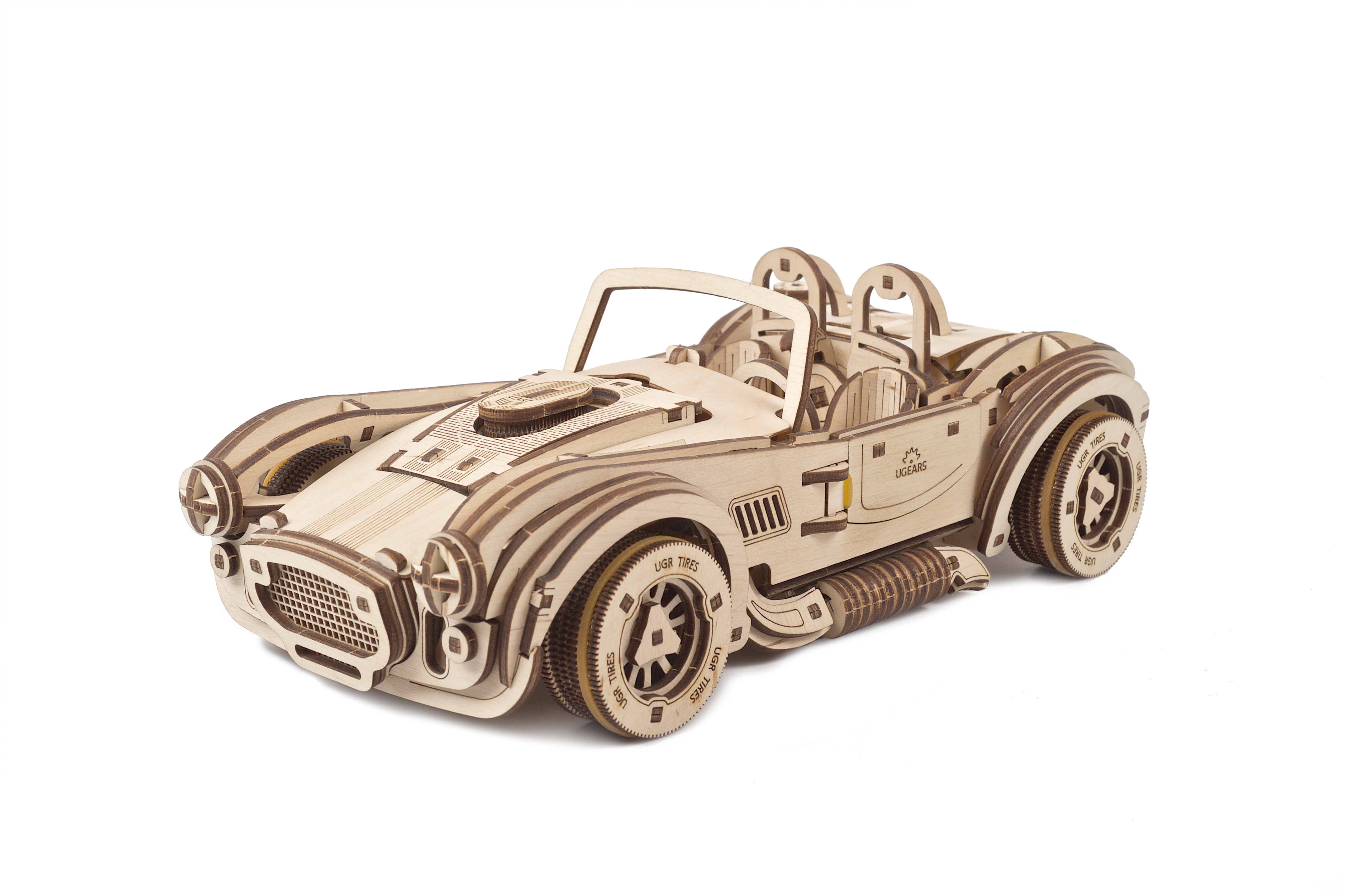 U-Gears Drift Cobra Racewagen mechanisch houten bouwpakket