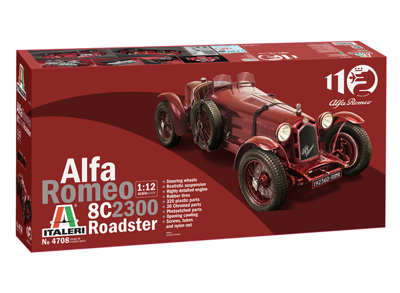 Italeri Alfa Romeo 8C 2300 Roadster 1/12