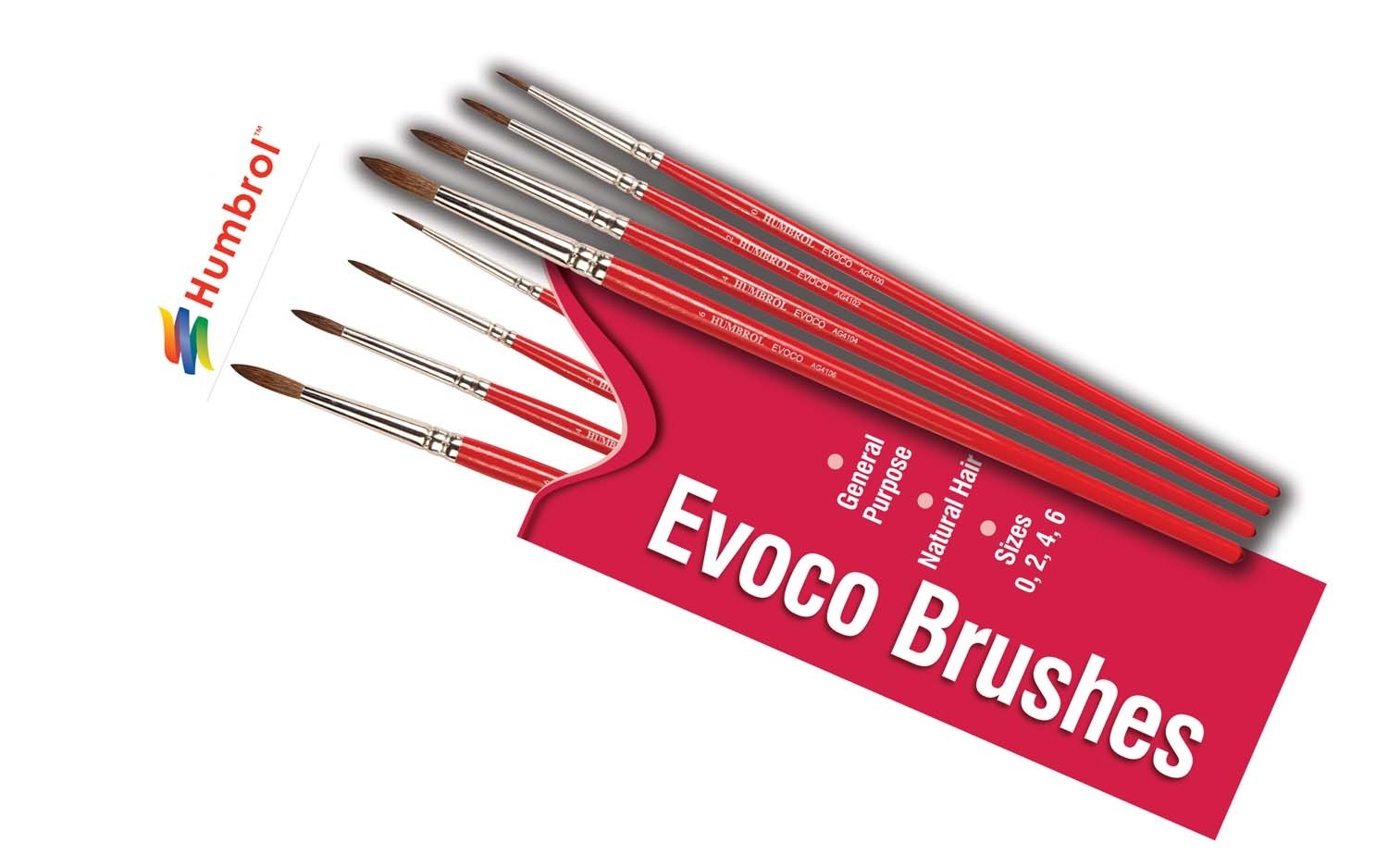 Humbrol Evoco Brushes Penselenset (4)