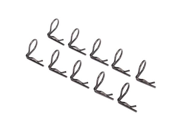 Traxxas Body clip (mounting clip) angled 90-degrees (10) BLACK