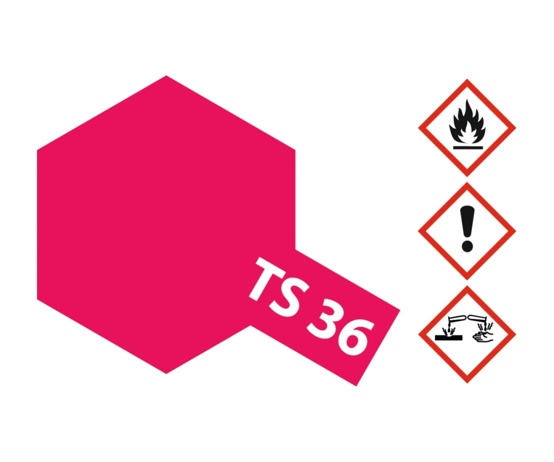 TS36 Spray Fluorescent Red brillant 100ml Tamiya