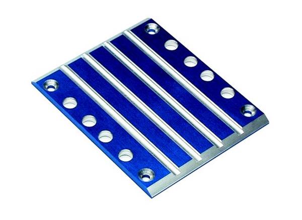 Traxxas Skid plate transmission T6 aluminum (blue)