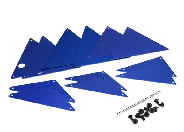 Traxxas Tube chassis, inner panels (blue aluminum) (front (2)/ wheel well (4)/ middle (4)/ rear (2))