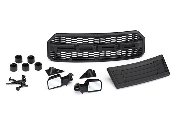 Traxxas Body accessories kit, 2017 Ford Raptor® (includes grille, hood insert, side mirrors, & mounting hardware)