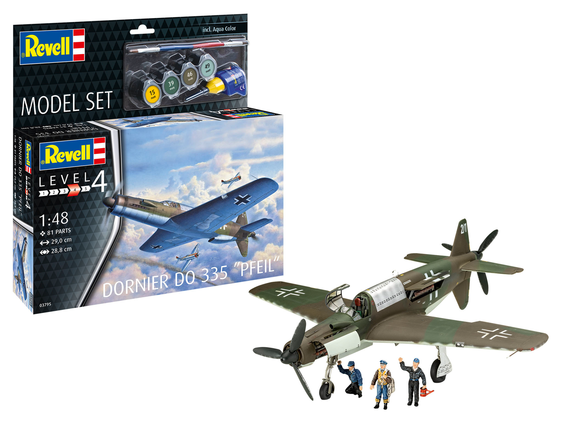 Revell Modelset Dornier Do 335 "Pfeil" 1/48